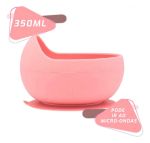 Imagen de Bowls de silicona con ventosa antideslizante color rosa
