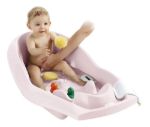 Imagen de Bañera con adaptador para el bebé y antideslizante Thermobaby  Rosa