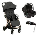 Imagen de Coche travel system Eden Kikkaboo C/ babysilla y base Isofix Negro