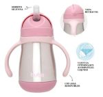 Imagen de Vaso antivuelco con Asas Térmico 270ml Buba rosa