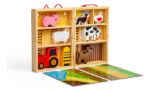 Imagen de Juego de granja en madera completo y portable Bigjigs