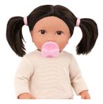 Imagen de Muñeca bebé con cabello castaño oscuro 35cm