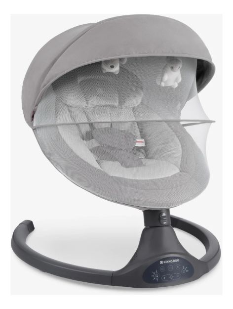Imagen de Silla Mecedora Electronica Bebés 0 A 9kg Kikkaboo Codie GRIS Lisa