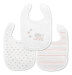 Imagen de Pack x3 baberos tela algodón con velcro Lorelli Little Love