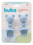 Imagen de Set cubiertos de silicona 6m+ Buba azul