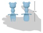 Imagen de Set cubiertos de silicona 6m+ Buba azul