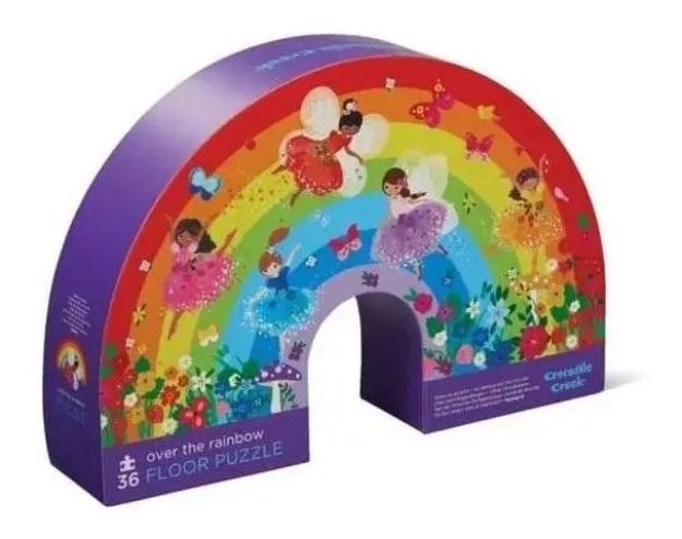 Imagen de Puzzle de arcoiris hadas y flores 36 piezas Crocodile