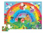 Imagen de Puzzle de arcoiris hadas y flores 36 piezas Crocodile