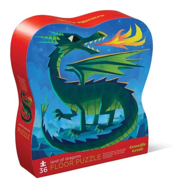 Imagen de Puzzle Tierra De Dragones  de 36 piezas- Crocodile Creek