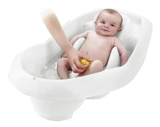 Imagen de Bañera con adaptador para el bebé y antideslizante Thermobaby  Blanco