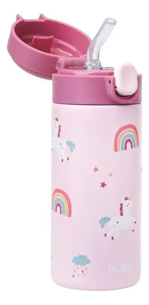 Imagen de Vaso unicornio antigoteo 350 ml rosa Buba