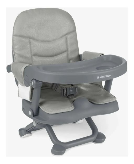 Imagen de Asiento Silla De Comer Pappo Kikkaboo Elevador Portatil Color Gris Oscuro Darkgrey