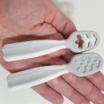 Imagen de Cucharas silicona BLW Buba Gris/Blanca