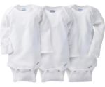Imagen de Set de 3 bodies blancos mangas largas Gerber  0/3 M