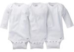 Imagen de Set de 3 bodies blancos mangas largas Gerber  0/3 M