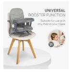 Imagen de Asiento Silla De Comer Pappo Kikkaboo Elevador Portatil Color Gris Oscuro Darkgrey