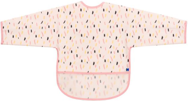 Imagen de Babero Manga Larga Impermeable Con Bolsillo arty pink Kikkaboo A Partir De 4 Meses