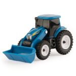 Imagen de John Deere Tractor New Holland a escala 1:64 con cargador