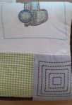 Imagen de Juego acolchado, chichonera, pañalera, sabana bajera azul PRODUCTO CON DETALLES