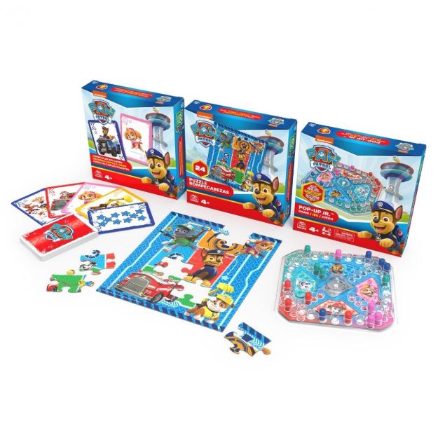 Imagen de Paw Patrol  juegos : ludo Pop Up -juego de cartas-puzzle