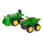 Imagen de Tractor excavador y camión volquete John Deere
