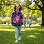 Imagen de Mochilas Infantil Grande Escolar Bolsillos Tamaño 46x30x15cm - Azul - Auricular
