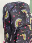 Imagen de Mochilas Infantil Grande Escolar Bolsillos Tamaño 46x30x15cm - Negro - Arcoíris
