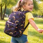 Imagen de Mochilas Infantil Grande Escolar Bolsillos Tamaño 46x30x15cm - Negro - Arcoíris