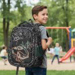 Imagen de Mochilas Infantil Grande Escolar Bolsillos Tamaño 46x30x15cm - Negro - Auto