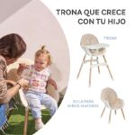 Imagen de Silla de comer multiuso 2 en 1 infantil Mika Beige