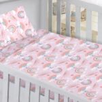 Imagen de Juego de Sabana 3pcs Arcoiris Rosa