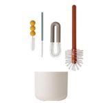 Imagen de Set Cepillos Limpiamemas Con Recipiente escurridor Boon -BEIGE