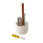 Imagen de Set Cepillos Limpiamemas Con Recipiente escurridor Boon -BEIGE