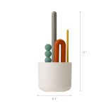 Imagen de Set Cepillos Limpiamemas Con Recipiente escurridor Boon - Formas Feometricas