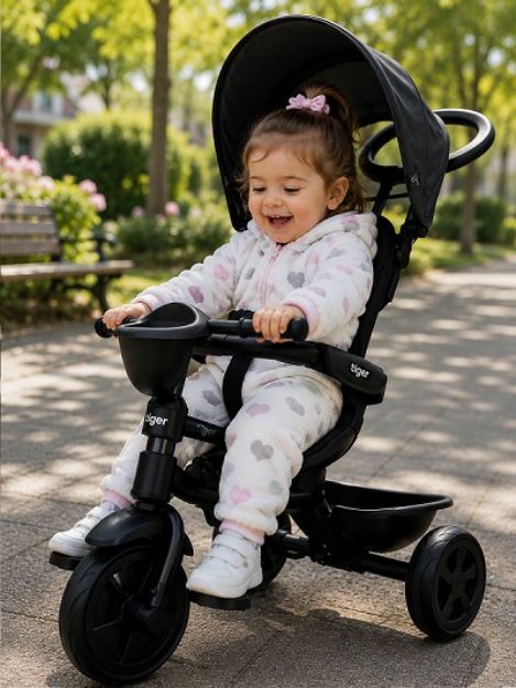 Imagen de Triciclo Black con capota 10 meses hasta 6 años(4 en 1)