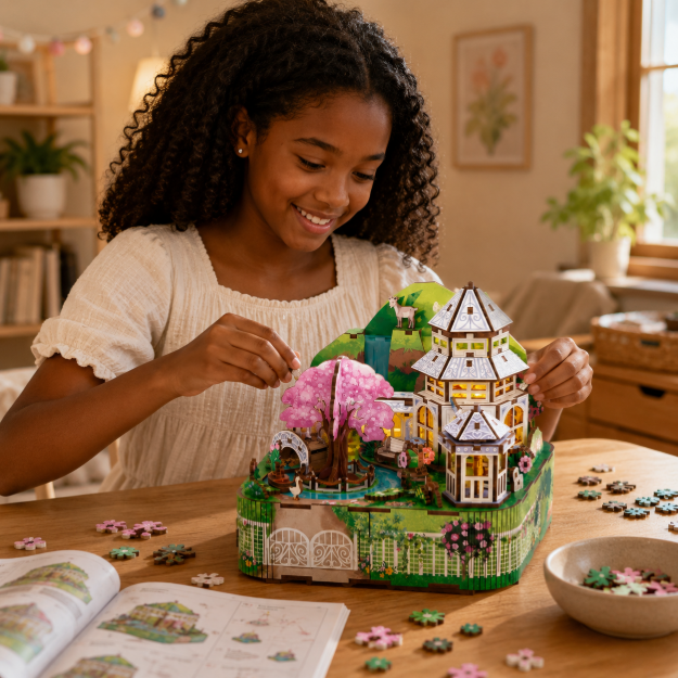 Imagen de Juego de Construcción Puzzle en 3D Jardín Botánico 219 pcs