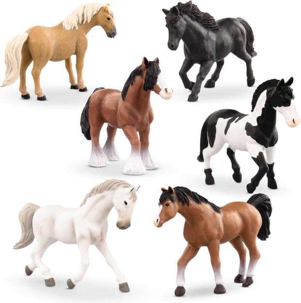 Imagen de Set 6  figuras de caballos N.3