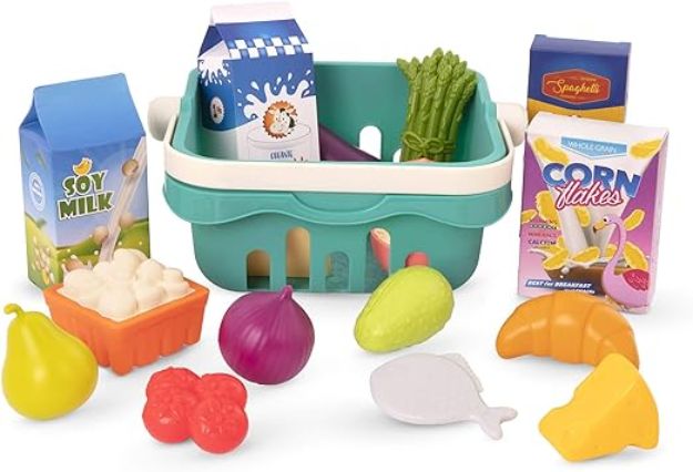 Imagen de Juguete educativo Canasto de supermercado 18 pcs