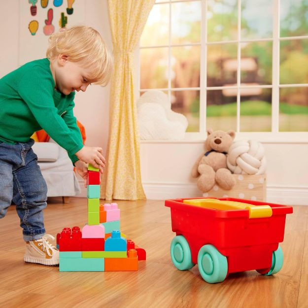 Imagen de Juego Bloques de construccion con carretilla 47 pcs