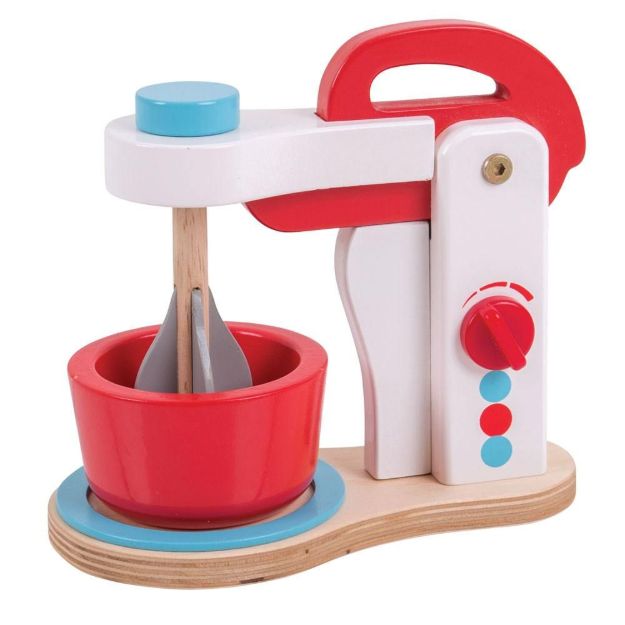 Imagen de Juguete batidora de madera roja