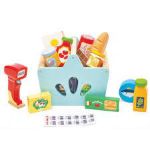 Imagen de Canasto de compras con escaner madera