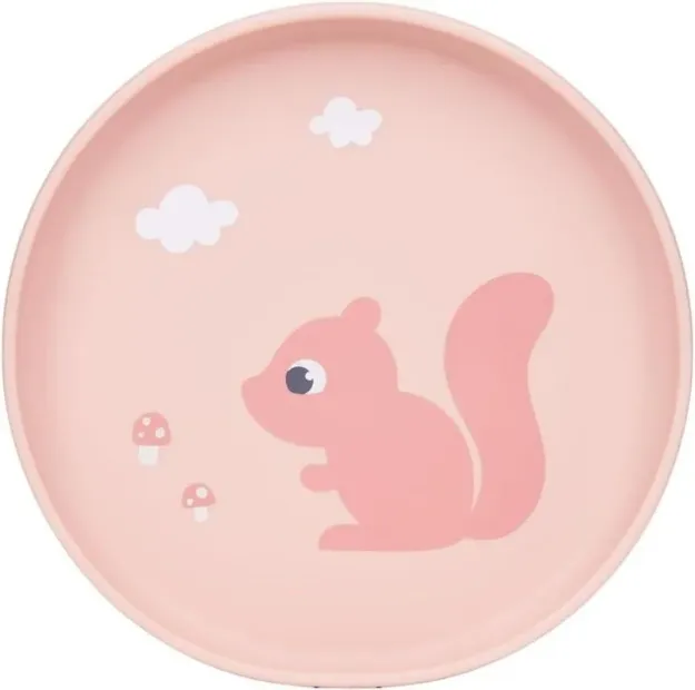 Imagen de Plato silicona con ventosa Cloudy-Rosa