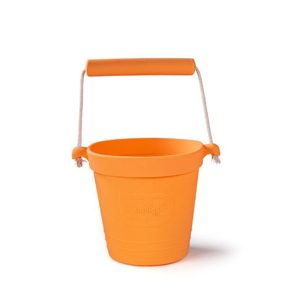 Imagen de Balde Silicona Bigjigs Toys Playa 18m+-naranja