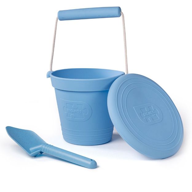 Imagen de Balde Silicona Bigjigs Toys Playa 18m+-celeste