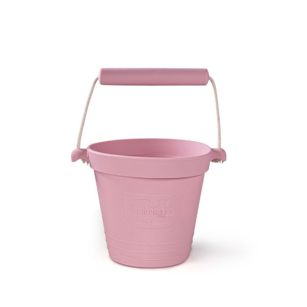 Imagen de Balde Silicona Bigjigs Toys Playa 18m+-rosa