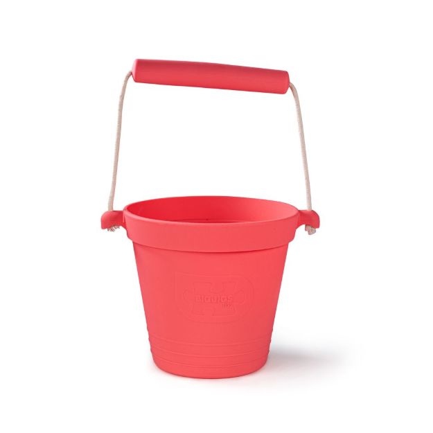 Imagen de Balde Silicona Bigjigs Toys Playa 18m+-coral