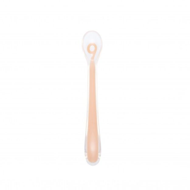 Imagen de Cuchara silicona flexible Babymoov-salmon