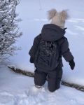 Imagen de Mochila infantil impermeable y vegana-Lazos Black