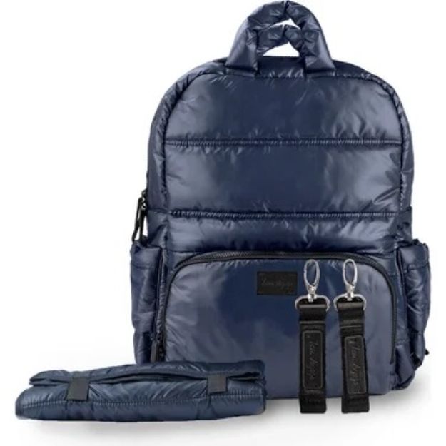 Imagen de Mochila maternal azul con cambiador 7AM