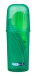 Imagen de Pack cubiertos y babero silicona con estuche Bebedue -verde